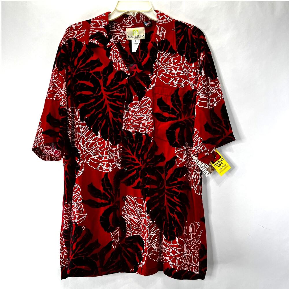 Kalaheo Men's Hawaiian Tropical Shirt Large NWT